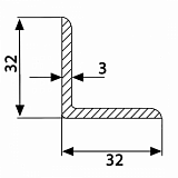 Уголок 32х32х3 Ст3 купить 