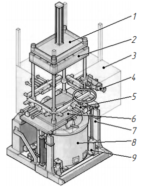 Устройство машины для литья под низким давлением модели ND14.10