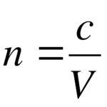 Формула абсолютного показателя преломления